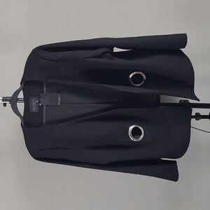 Eloquii Textured Open Front Grommet Blazer Women's Plus Size 22